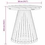 Side Table Brown 50 x 50 x 49.5 cm Solid Teak Wood