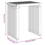 Garden Side Table 3 pcs Brown 33 x 44.5 x 51 cm Solid Teak Wood