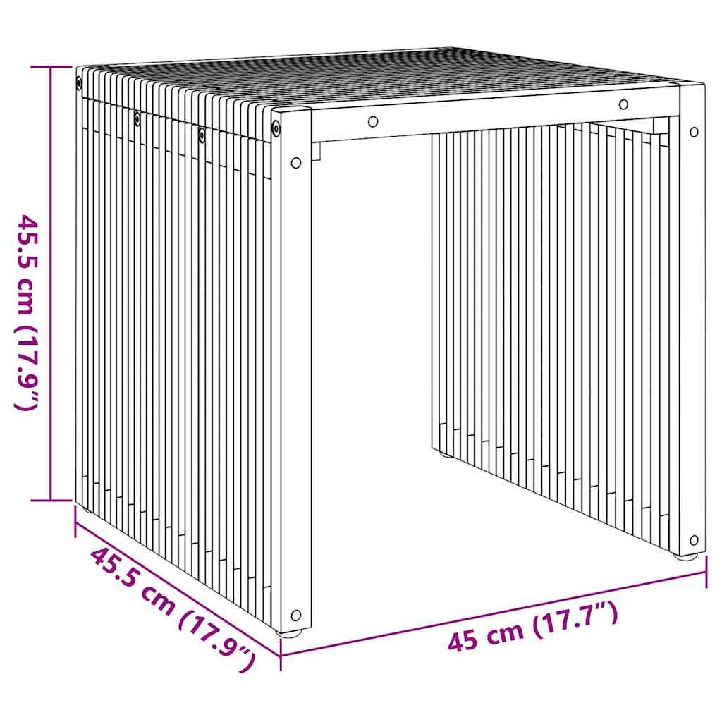 Garden Side Table Brown 45 x 42.5 x 45 cm Solid Teak Wood
