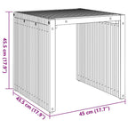 Garden Side Table Brown 45 x 42.5 x 45 cm Solid Teak Wood