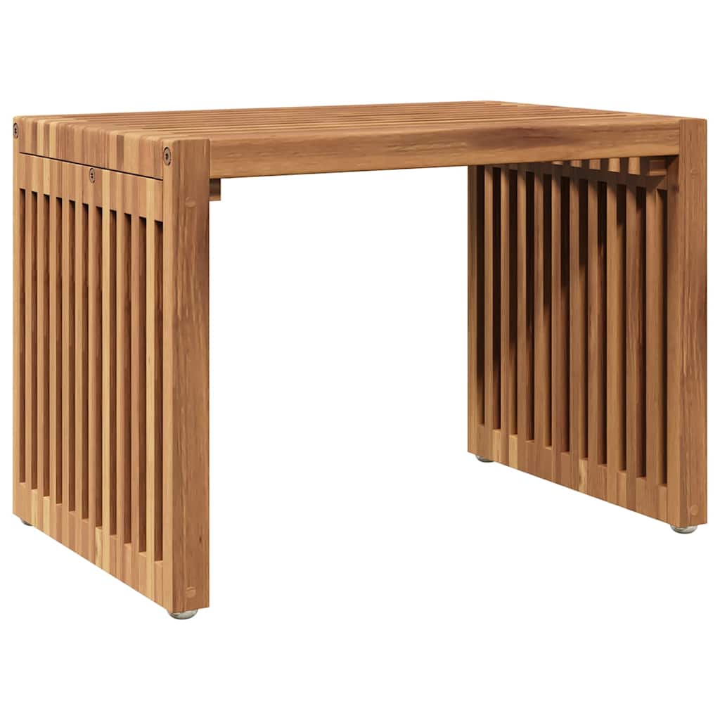 Garden Side Table Brown 50 x 32.5 x 35 cm Solid Teak Wood
