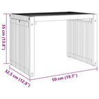 Garden Side Table Brown 50 x 32.5 x 35 cm Solid Teak Wood