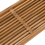 Garden Side Table Brown 70 x 37.5 x 35.5 cm Solid Teak Wood