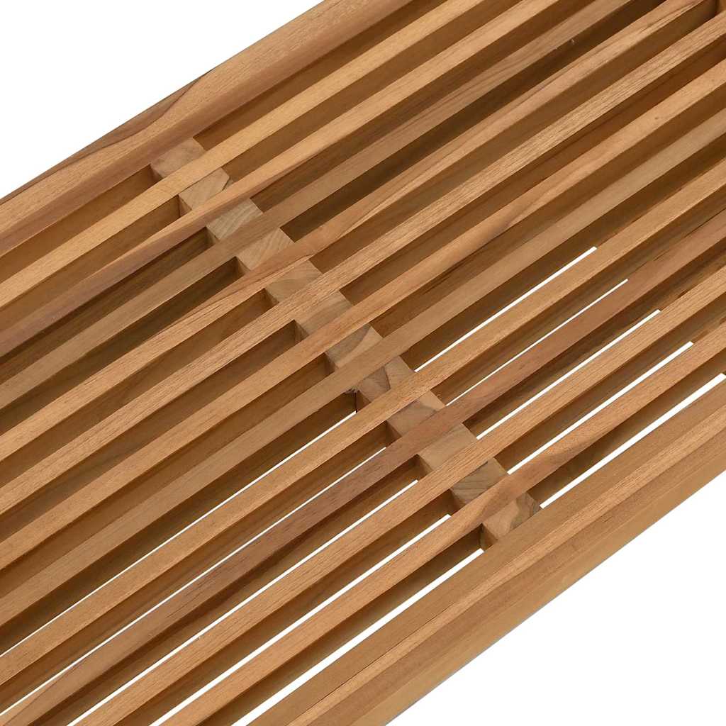 Garden Side Table Brown 70 x 37.5 x 35.5 cm Solid Teak Wood