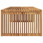 Garden Side Table Brown 110 x 55 x 35.5 cm Solid Teak Wood