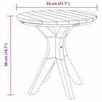 Side Table Brown 55 x 55 x 51 cm Solid Teak Wood