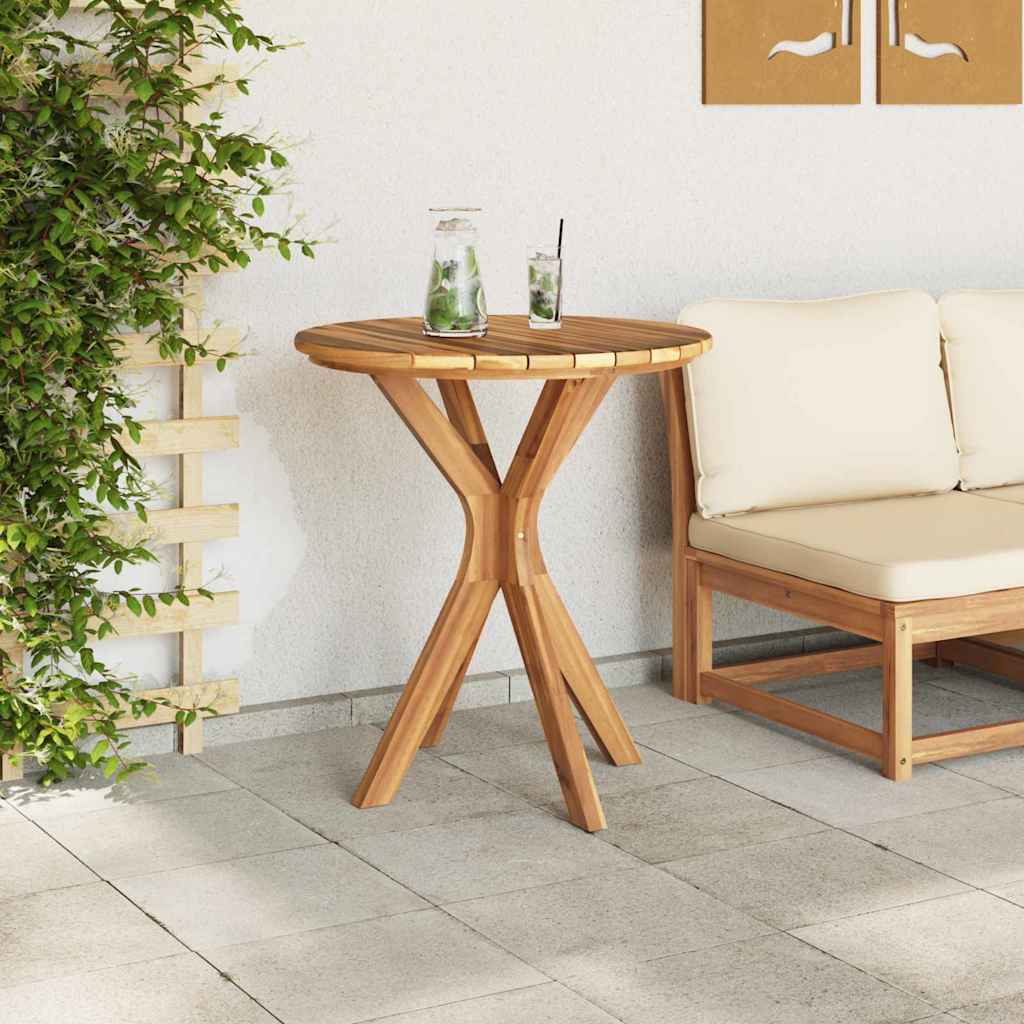 Side Table Brown 70 x 70 x 75 cm Solid Teak Wood