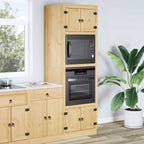 Cabinet with Shelf Honey 66 x 58 x 207 cm Solid Pine Wood