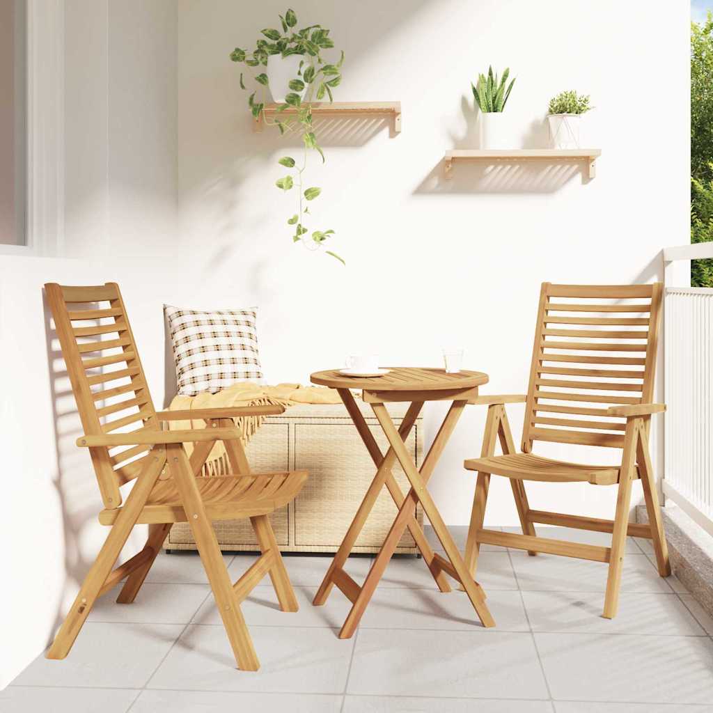 Garden Chairs 2 pcs Brown 52 x 64.5 x 108 cm Solid Acacia wood