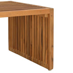 Garden Side Table Brown 90 x 50 x 36 cm Solid Teak Wood