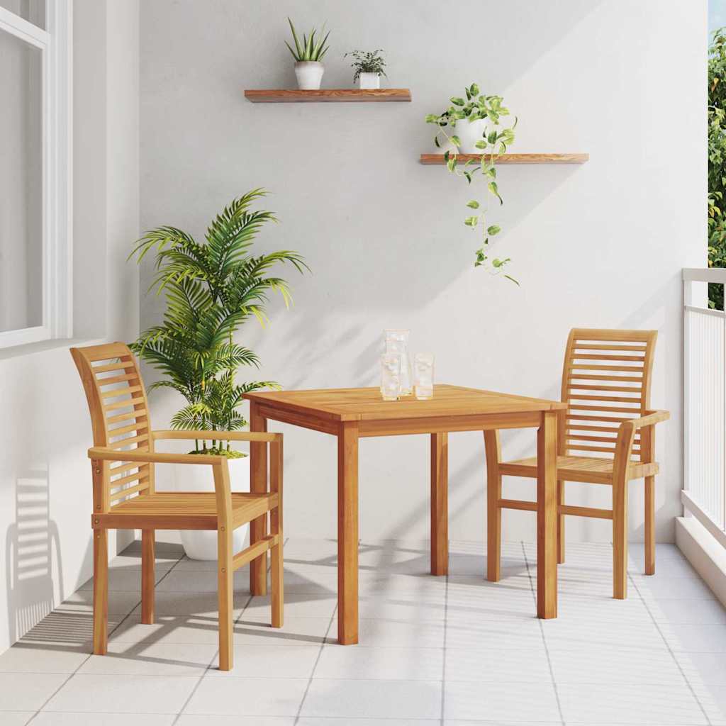 Dining Chair 4 pcs Brown 62.5 x 54. x 95.5 cm Solid Teak Wood