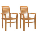 Dining Chair 4 pcs Brown 62.5 x 54. x 95.5 cm Solid Teak Wood