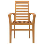 Dining Chair 4 pcs Brown 62.5 x 54. x 95.5 cm Solid Teak Wood