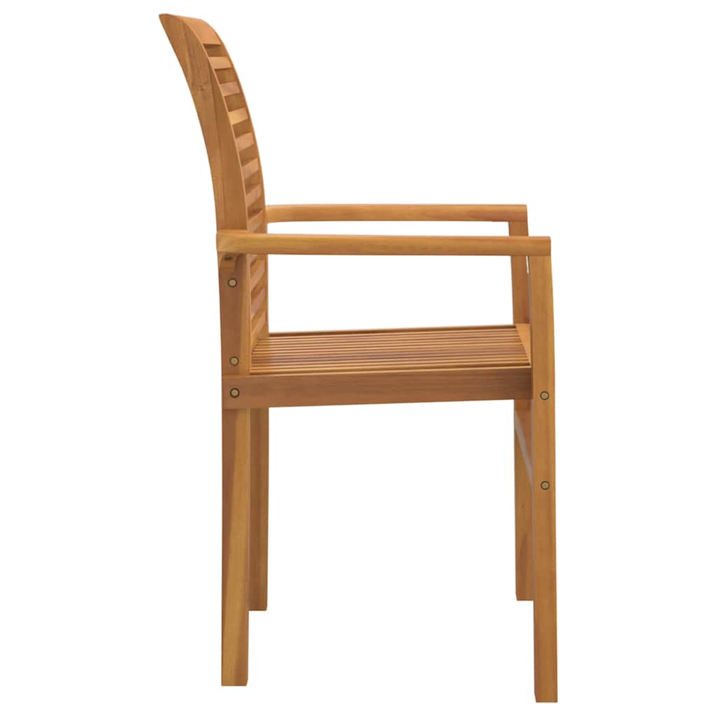 Dining Chair 4 pcs Brown 62.5 x 54. x 95.5 cm Solid Teak Wood