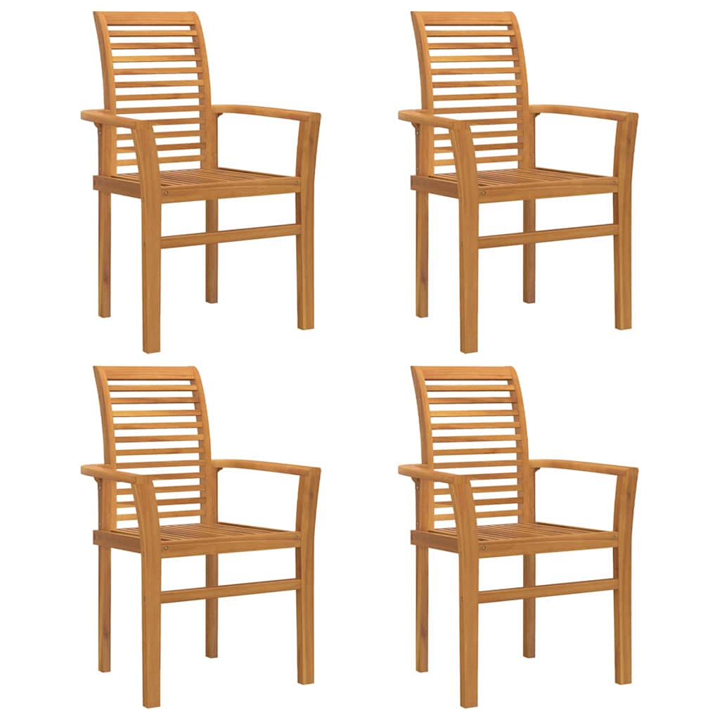 Dining Chair 2 pcs Brown 62.5 x 54. x 95.5 cm Solid Teak Wood