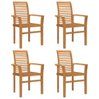 Dining Chair 2 pcs Brown 62.5 x 54. x 95.5 cm Solid Teak Wood