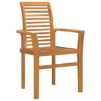 Dining Chair 2 pcs Brown 62.5 x 54. x 95.5 cm Solid Teak Wood