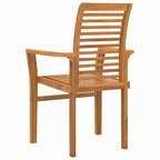 Dining Chair 2 pcs Brown 62.5 x 54. x 95.5 cm Solid Teak Wood