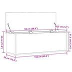 Storage Box Artisan Oak 102 x 35 x 35 cm Engineered Wood