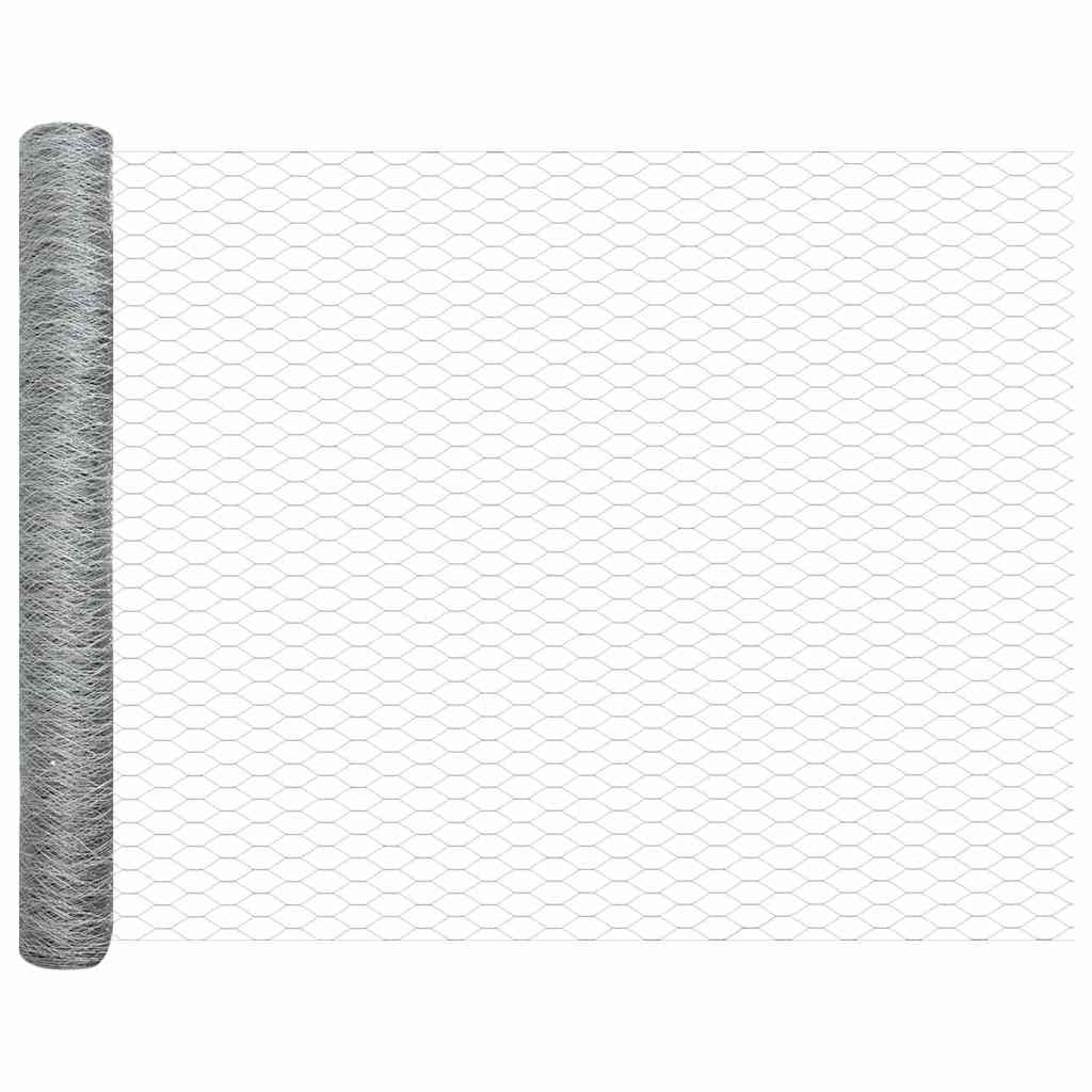 Hexagon Fence Silver 1.2 x 100 m Galvanised steel