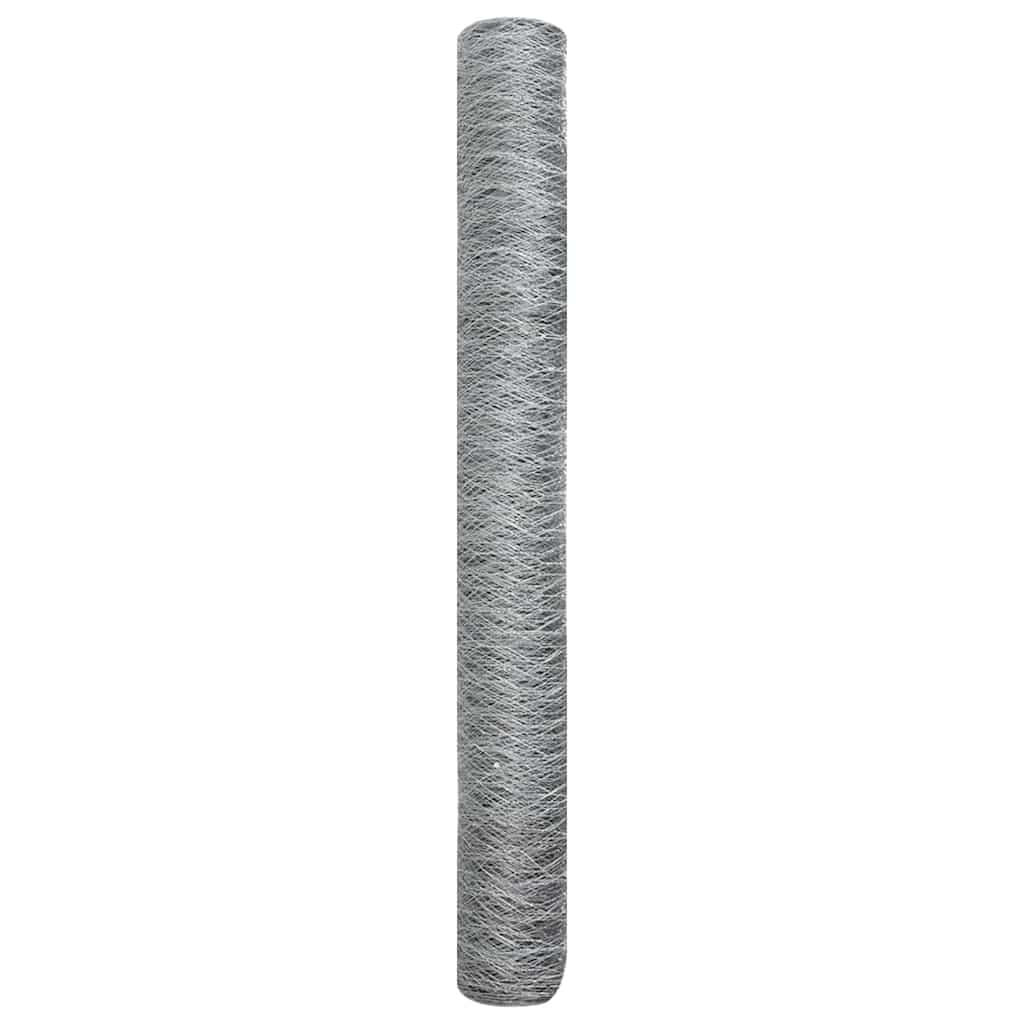 Hexagon Fence Silver 1.2 x 100 m Galvanised steel