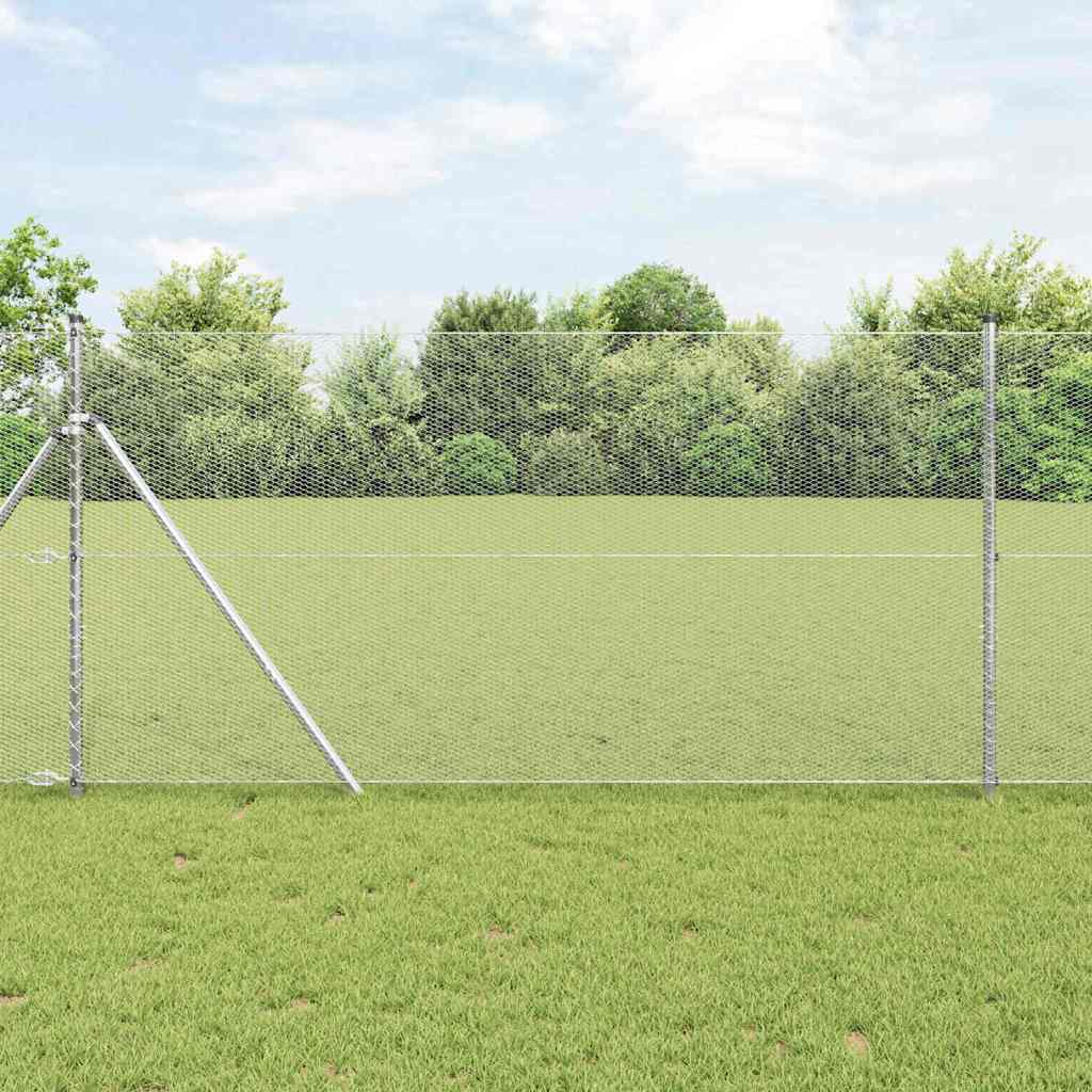 Hexagon Fence Silver 1.4 x 100 m Galvanised steel