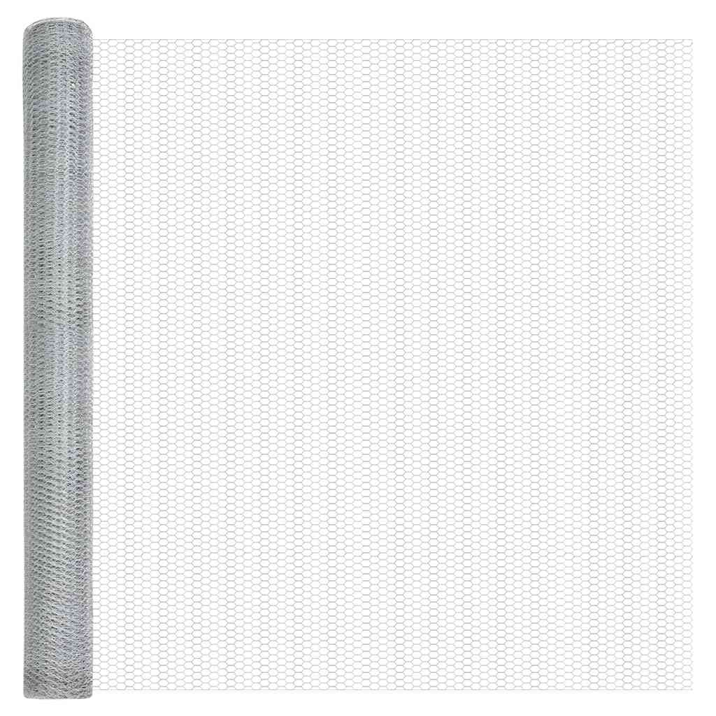 Hexagon Fence Silver 1.6 x 100 m Galvanised steel