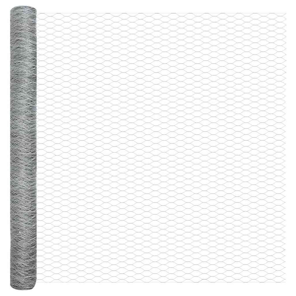 Hexagon Fence Silver 1.6 x 100 m Galvanised steel