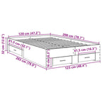 Bed Frame with Drawer Brown 120 x 200 cm Engineered Wood