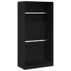 Wardrobe with Shelf Black Oak 100 x 50 x 200 cm Engineered Wood