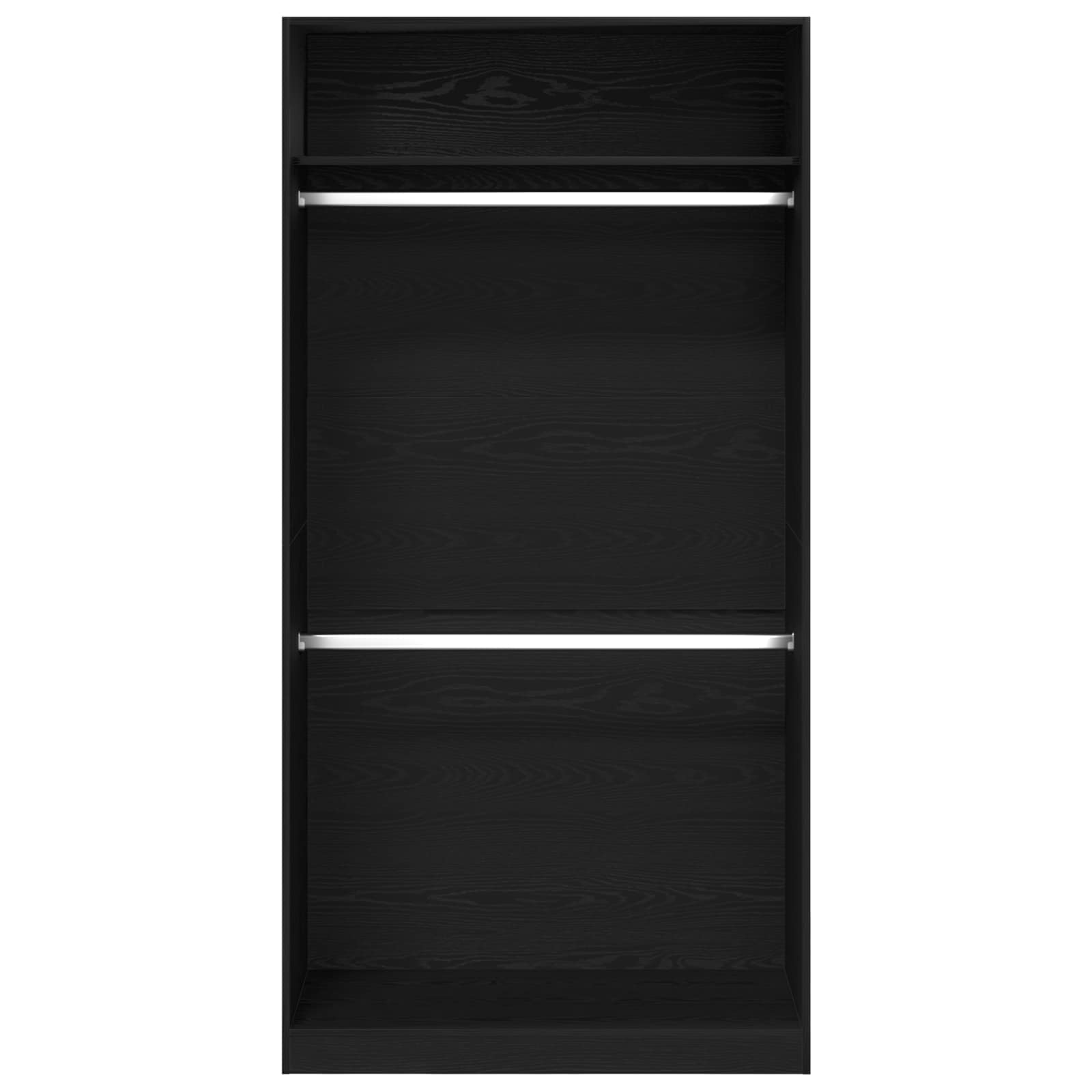 Wardrobe with Shelf Black Oak 100 x 50 x 200 cm Engineered Wood