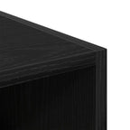 Wardrobe with Shelf Black Oak 30 x 50 x 200 cm Engineered Wood