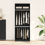 Wardrobe with Shelf Black Oak 80 x 50 x 200 cm Engineered Wood
