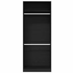 Wardrobe with Shelf Black Oak 80 x 50 x 200 cm Engineered Wood