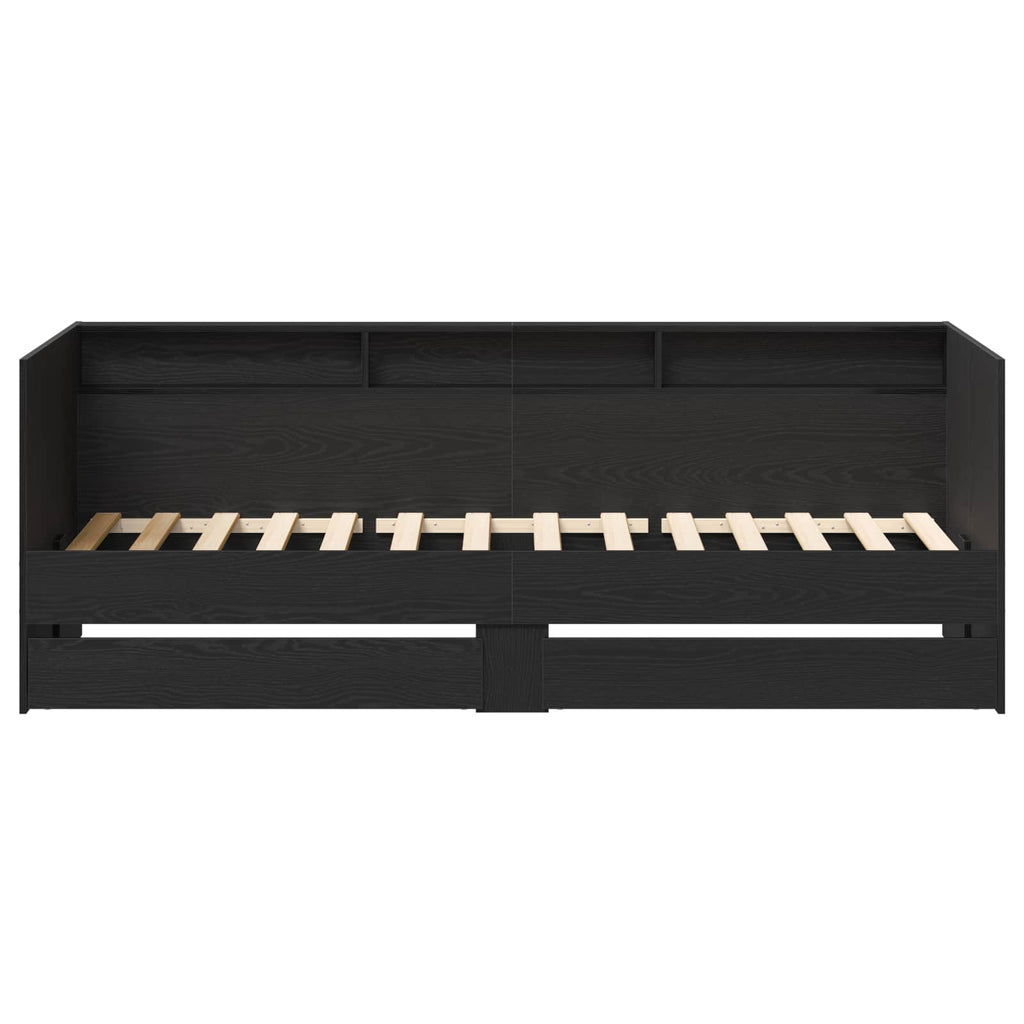 Day Bed with Drawer Grey 90 x 200 cm Engineered Wood