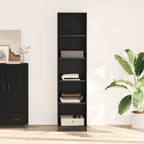 Wardrobe with Shelf Black Oak 50 x 50 x 200 cm Engineered Wood