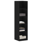 Wardrobe with Shelf Black Oak 50 x 50 x 200 cm Engineered Wood