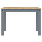 3 Piece Dining Set Panama Grey Solid Wood Pine