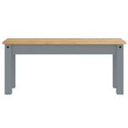 4 Piece Dining Set Panama Grey Solid Wood Pine