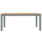 3 Piece Dining Set Panama Grey Solid Wood Pine