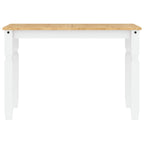 3 Piece Dining Set Panama White Solid Wood Pine