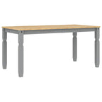 3 Piece Dining Set Panama Grey Solid Wood Pine