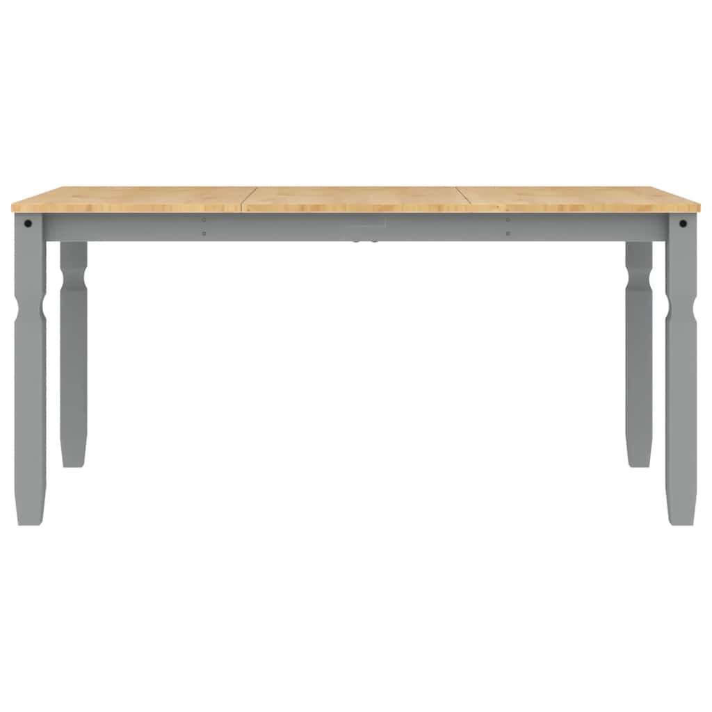 3 Piece Dining Set Panama Grey Solid Wood Pine