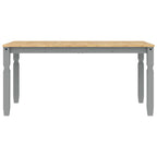 3 Piece Dining Set Panama Grey Solid Wood Pine