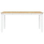 3 Piece Dining Set Panama White Solid Wood Pine