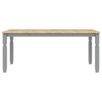 3 Piece Dining Set Panama Grey Solid Wood Pine