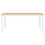 3 Piece Dining Set Panama White Solid Wood Pine