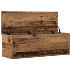 Storage Box Old Wood 102 x 35 x 35 cm Engineered Wood
