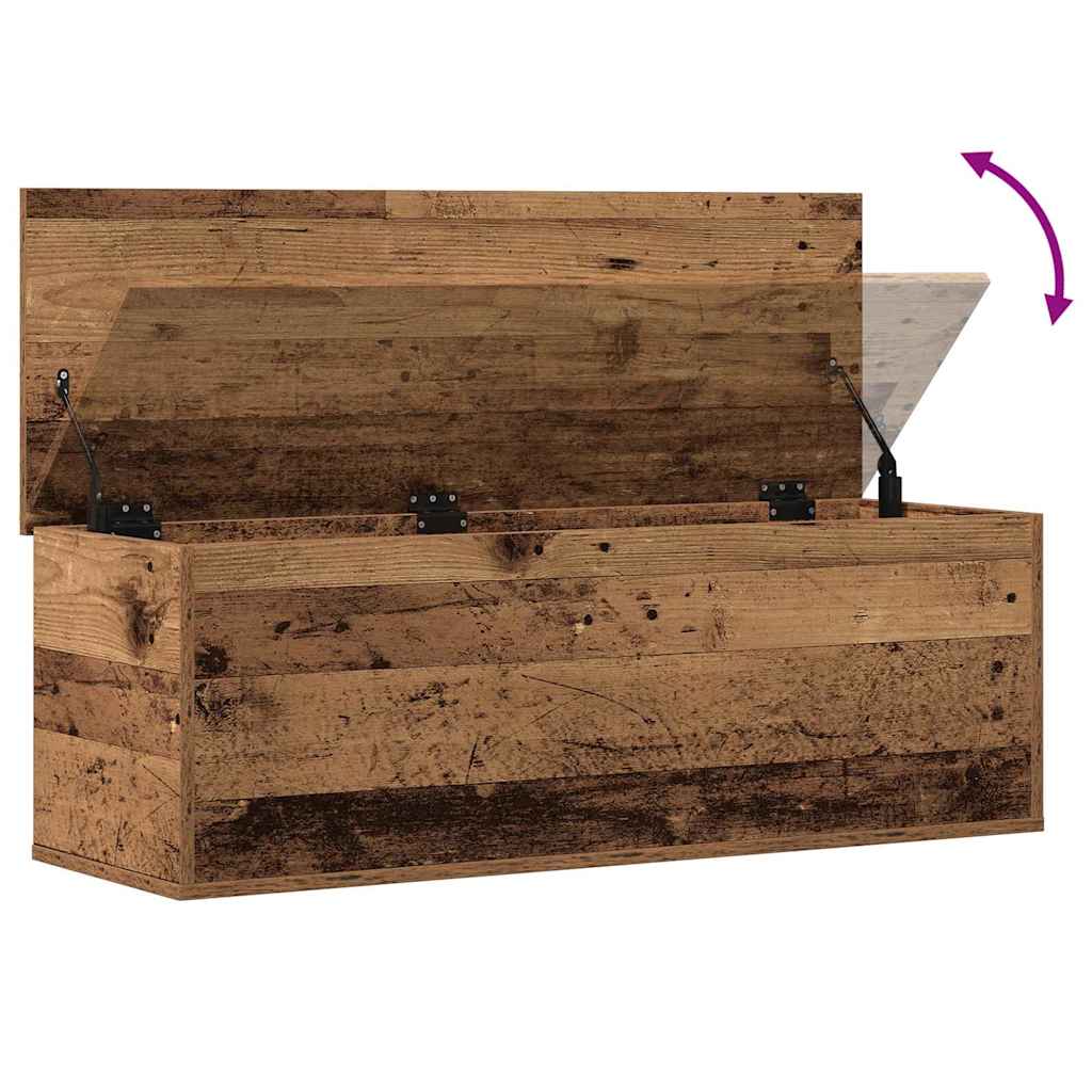 Storage Box Old Wood 102 x 35 x 35 cm Engineered Wood