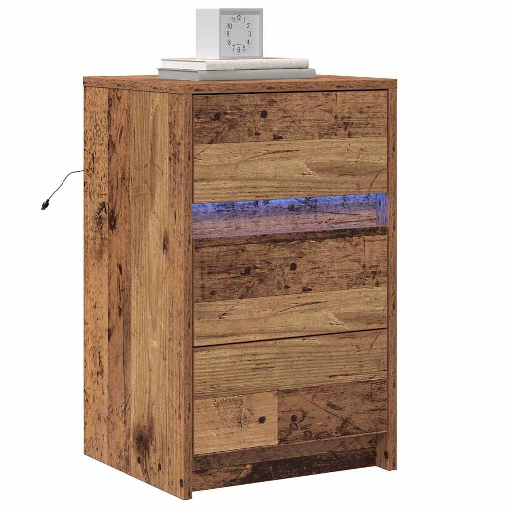 Bedside Cabinet Old Wood 38 x 34 x 61 cm Engineered wood